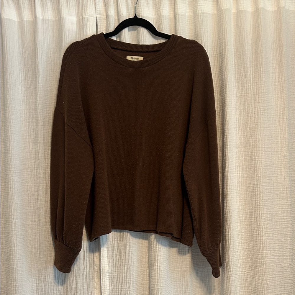 Madewell Chocolate Crew Neck Sweater